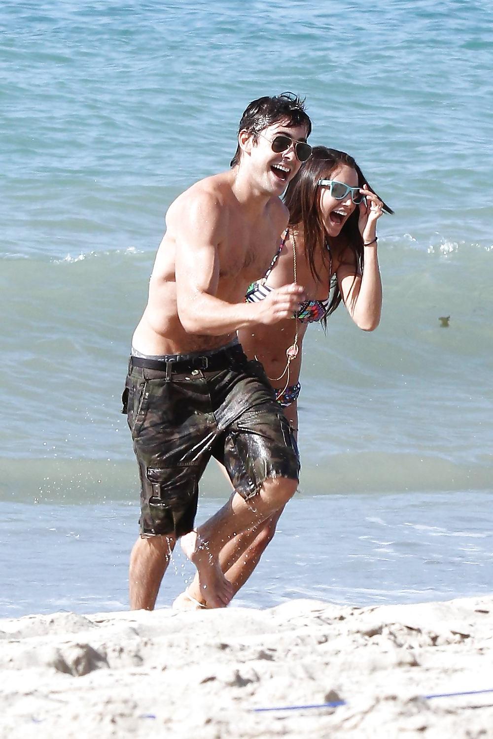 25P Ashley Tisdale Bikini candids Malibu Beach