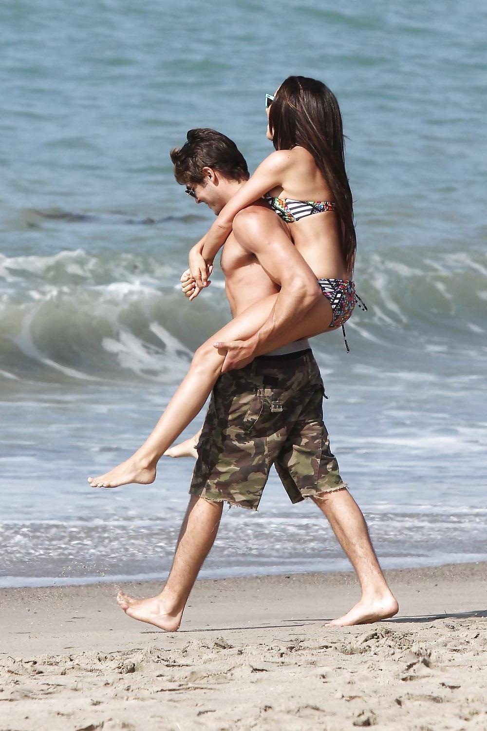 25P Ashley Tisdale Bikini candids Malibu Beach