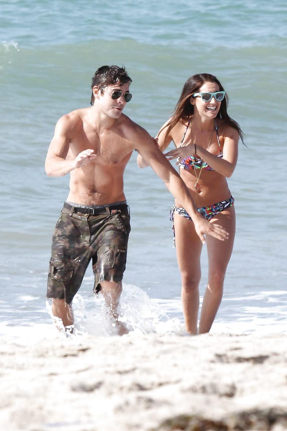 25P Ashley Tisdale Bikini candids Malibu Beach
