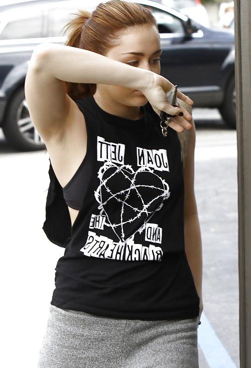 25P Miley Cyrus going to a gym in Toluca Lake