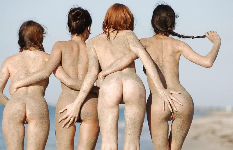 18P Four Teens On Beach .My Fav RedHead. Ur Fav?