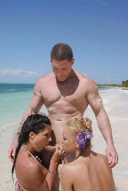 15P Threesome on the beach by Sail