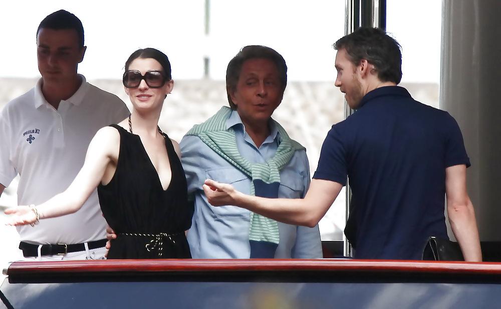 16P Anne Hathaway - Having fun on a yatch in Capri