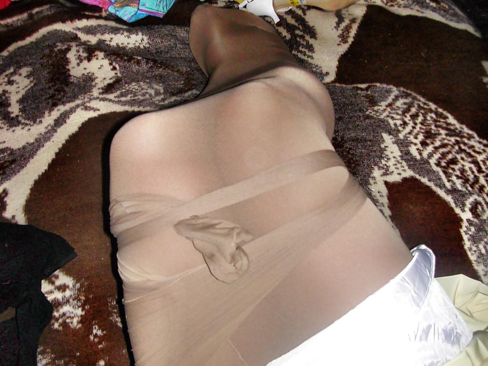 24P My First Nylon Encasement :-) Pantyhose Special