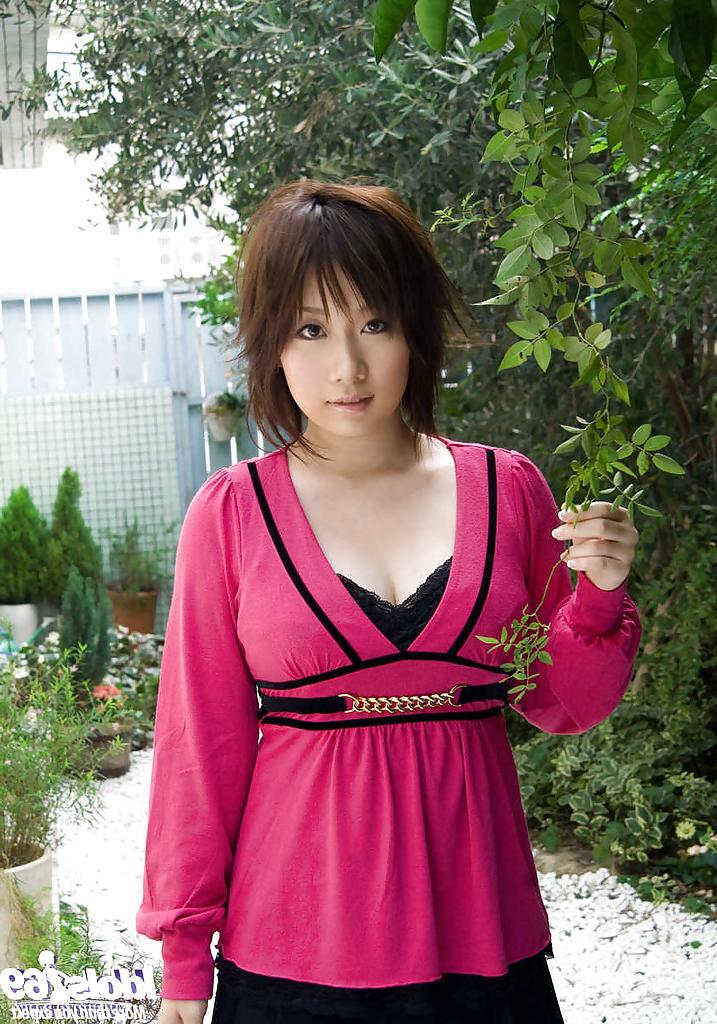 15P Asian coed Hanano Nono slowly uncovering her amazing big bosoms