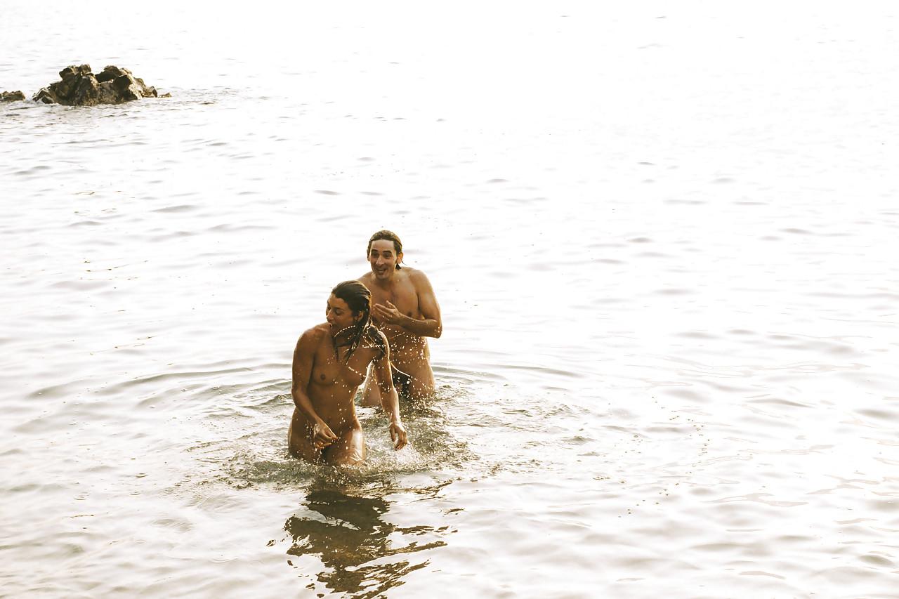 13P Brunette girl Julia Roca banged doggystyle on the beach by Bel Gris