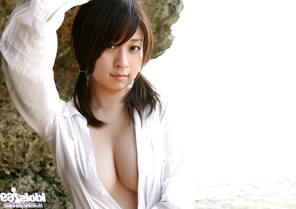 16P Arousing asian coed with hairy cunt Risa Misaki stripping outdoor