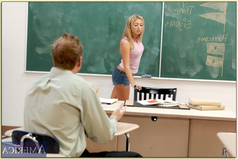 16P Slutty coed teen stripped to underwear and screwed on her school desk