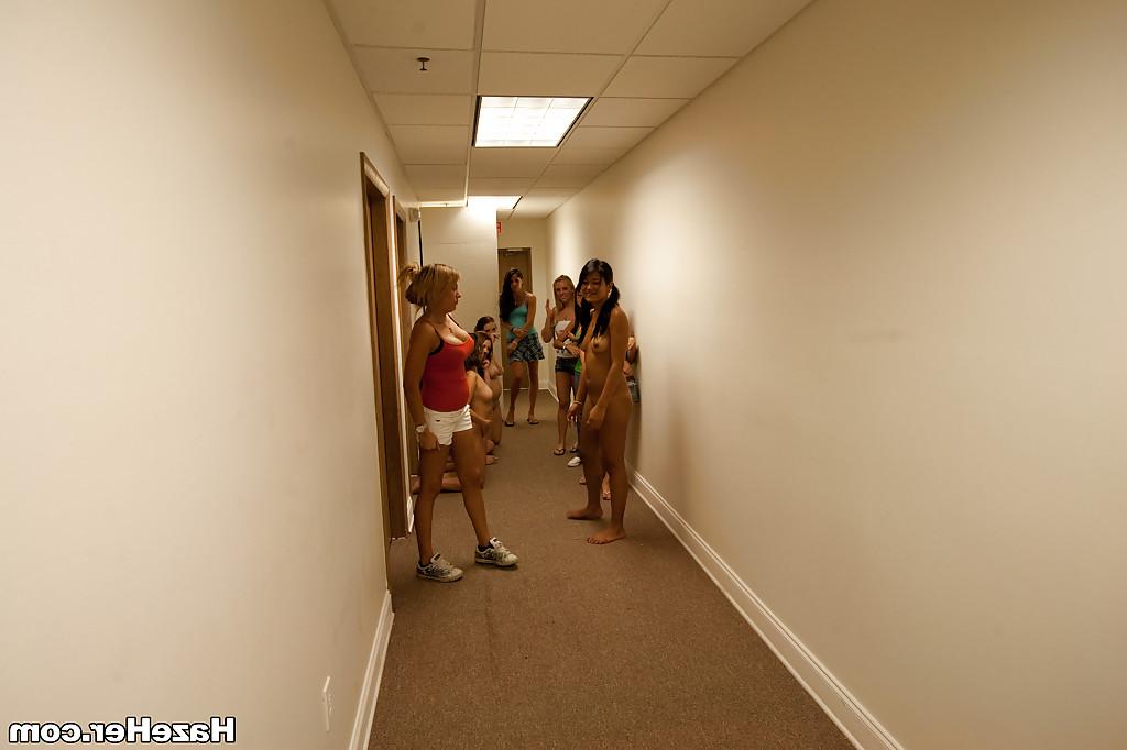 16P Reality lesbians are taking part in a coed party while naked