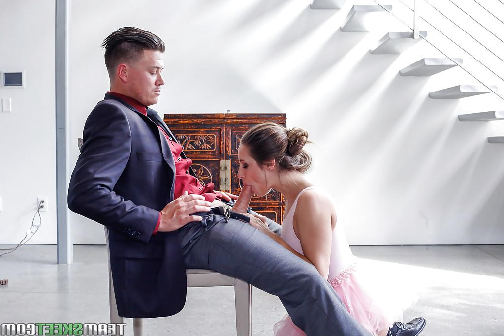 16P Cute coed Cassidy Klein has her face fucked before taking facial cumshot