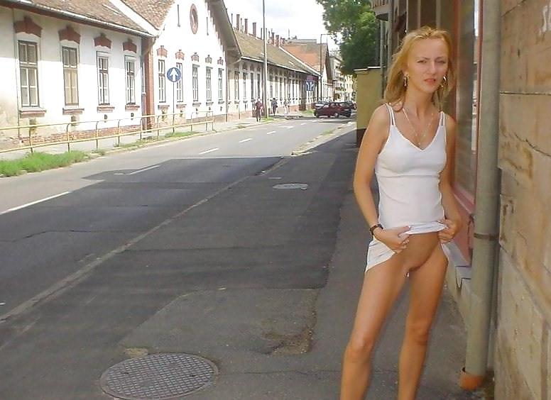16P Blonde amateur flashing in sex-shop bySail