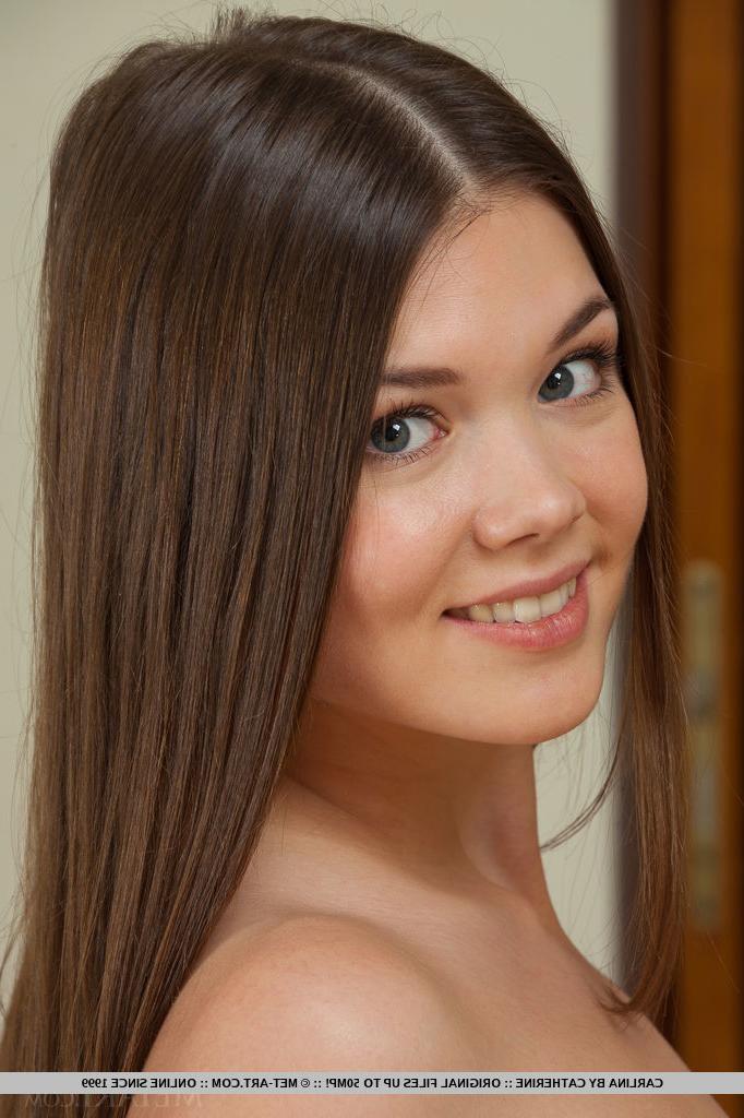 18P Clothed brunette babe revealing tiny teen tits and ass while undressing