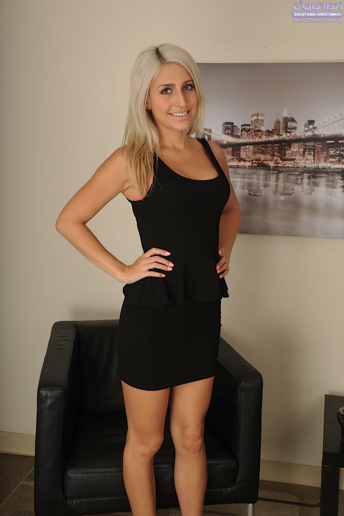 16P Blonde first timer Xandra Sixx flashing upskirt shaved teen vagina