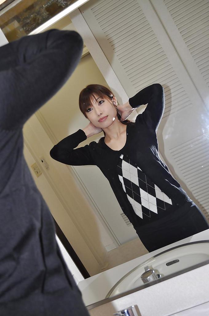16P Asian sweetie Kaoru Fujitani revealing her perky tits and trimmed cooter