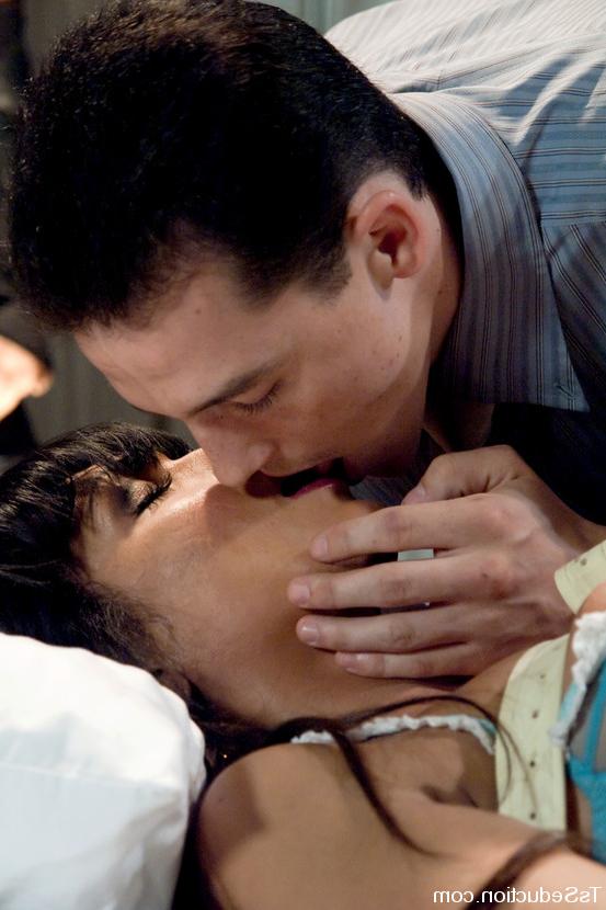 15P Tied up Asian shemale Yasmin Lee getting her pretty face fucked hard