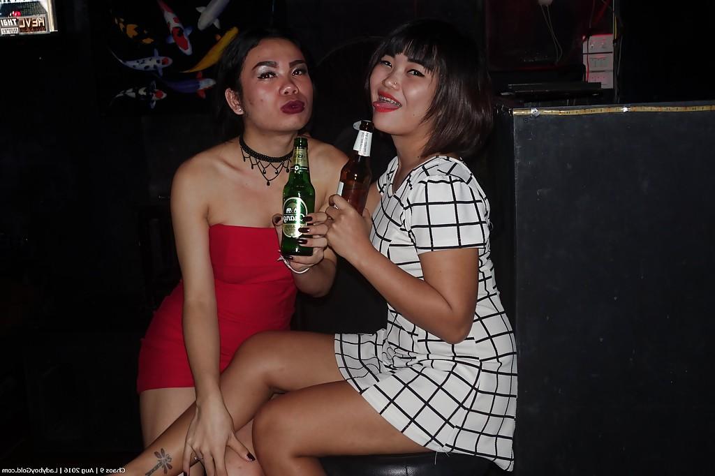 16P Compilation of non nude Asian shemales in skirts and dresses in public