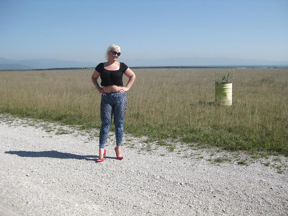 25P Nylons and High Heels Outdoor