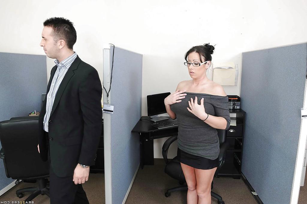 16P Office MILF with massive boobs Moxxie Maddron fucked and facialized