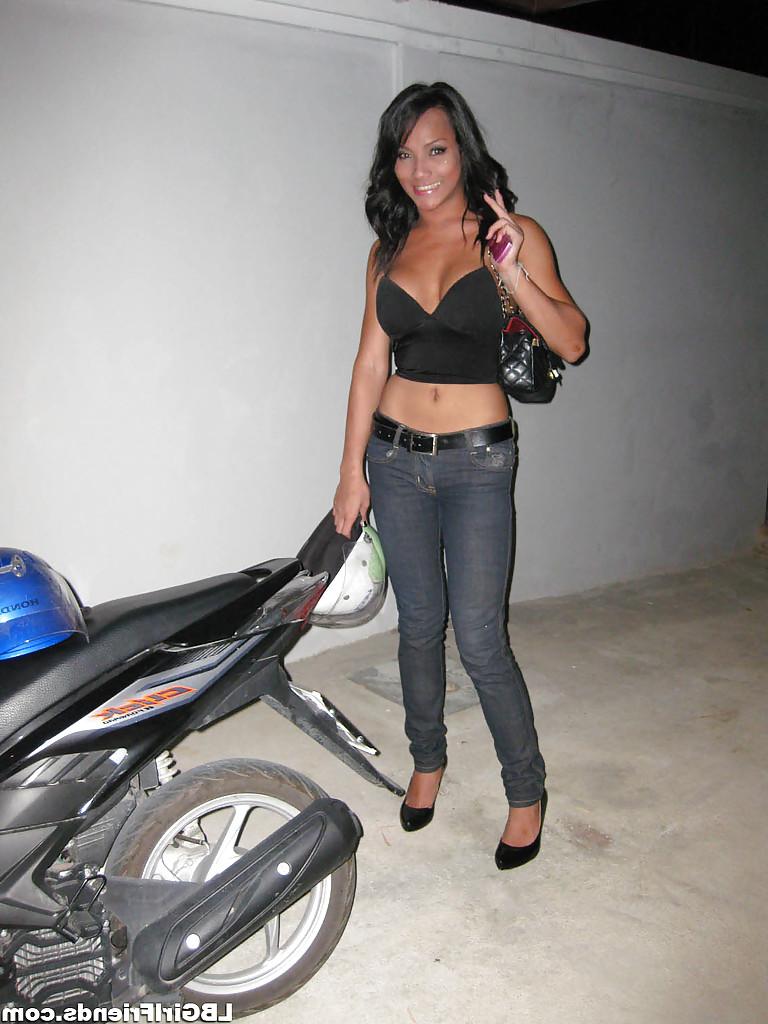 16P Beautiful Asian shemale Candids posing outdoors in slutty clothes