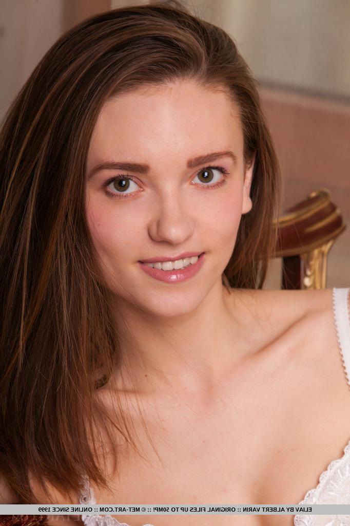 18P Tiny Euro teen Eliav spreads her skinny legs to unveil her wet muff