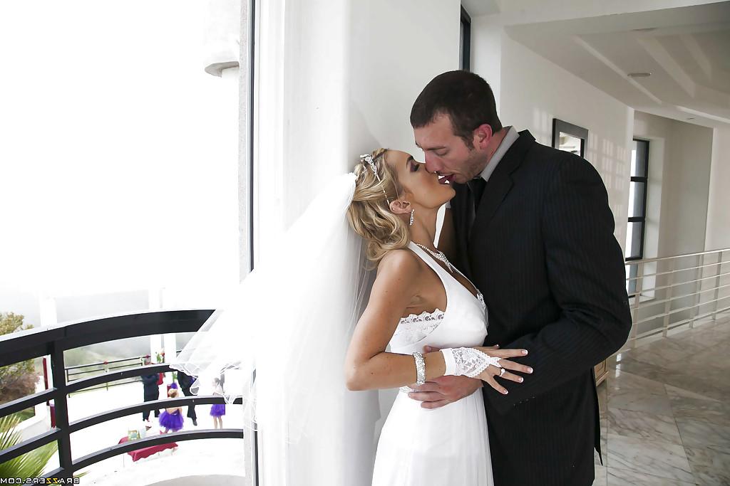 16P Curvaceous blonde bride gives a blowjob and gets shagged hardcore