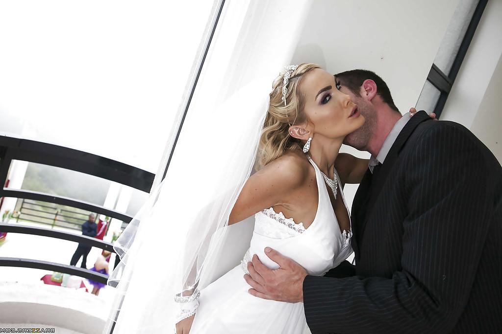 16P Curvaceous blonde bride gives a blowjob and gets shagged hardcore