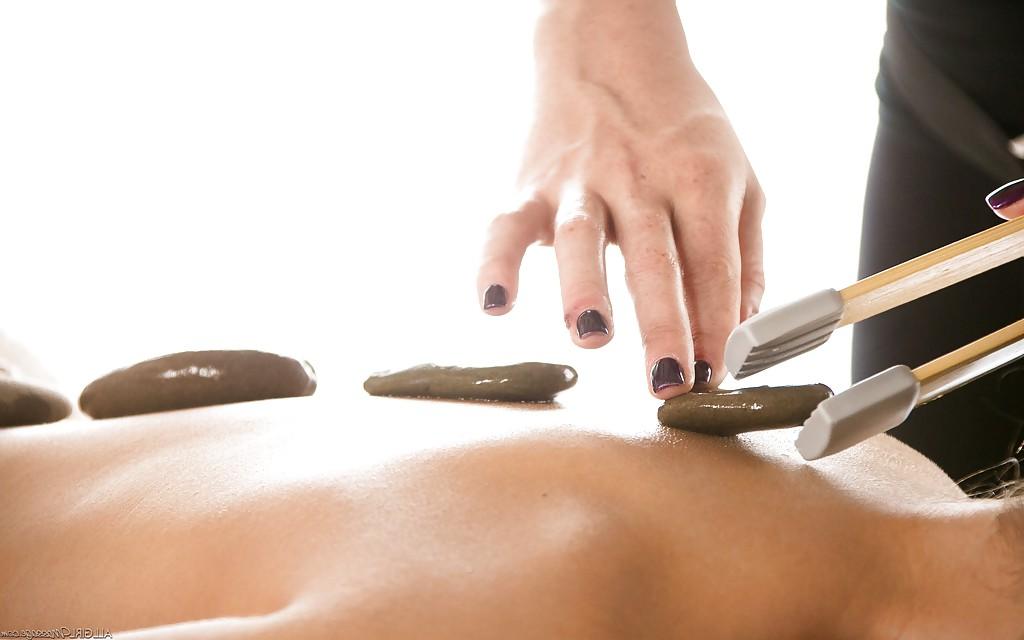 16P Busty masseuse involves her sexy client into sensual lesbian sex