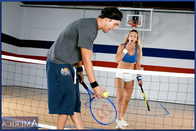16P Sport babe Brianna Beach pleasing her coach with tight pussy and throat