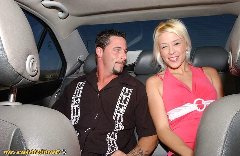 15P Slutty teen Brittany Angel shows off her blowjob skills in the car