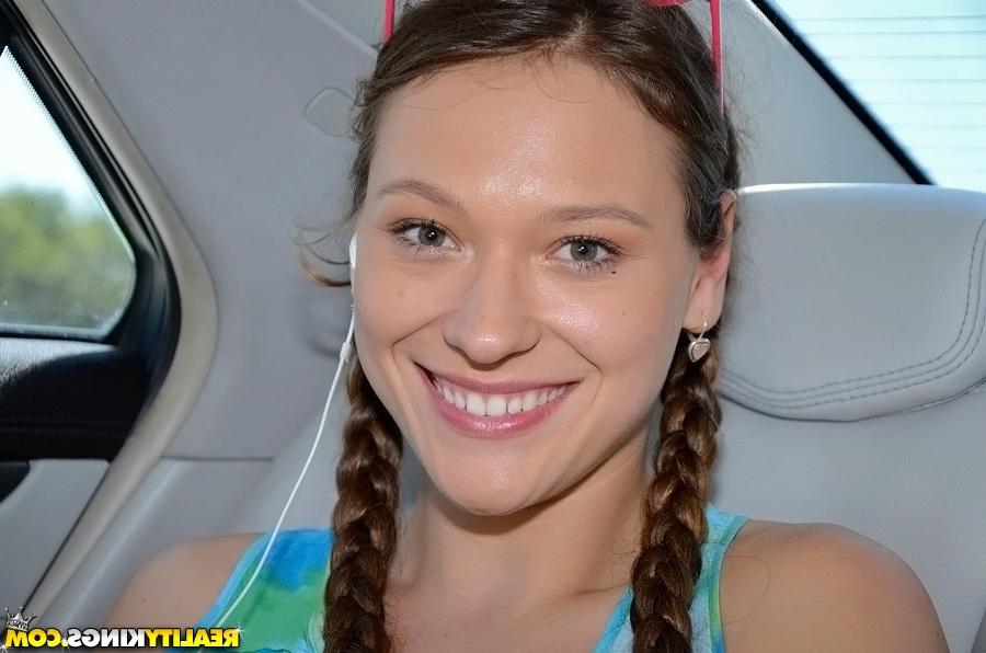16P Sexy teen with pigtails Callie Calypso is spreading her slim legs