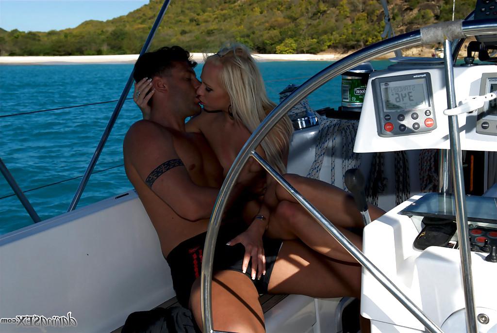 15P Slutty blonde Carla Cox gives a sensual blowjob on the boat
