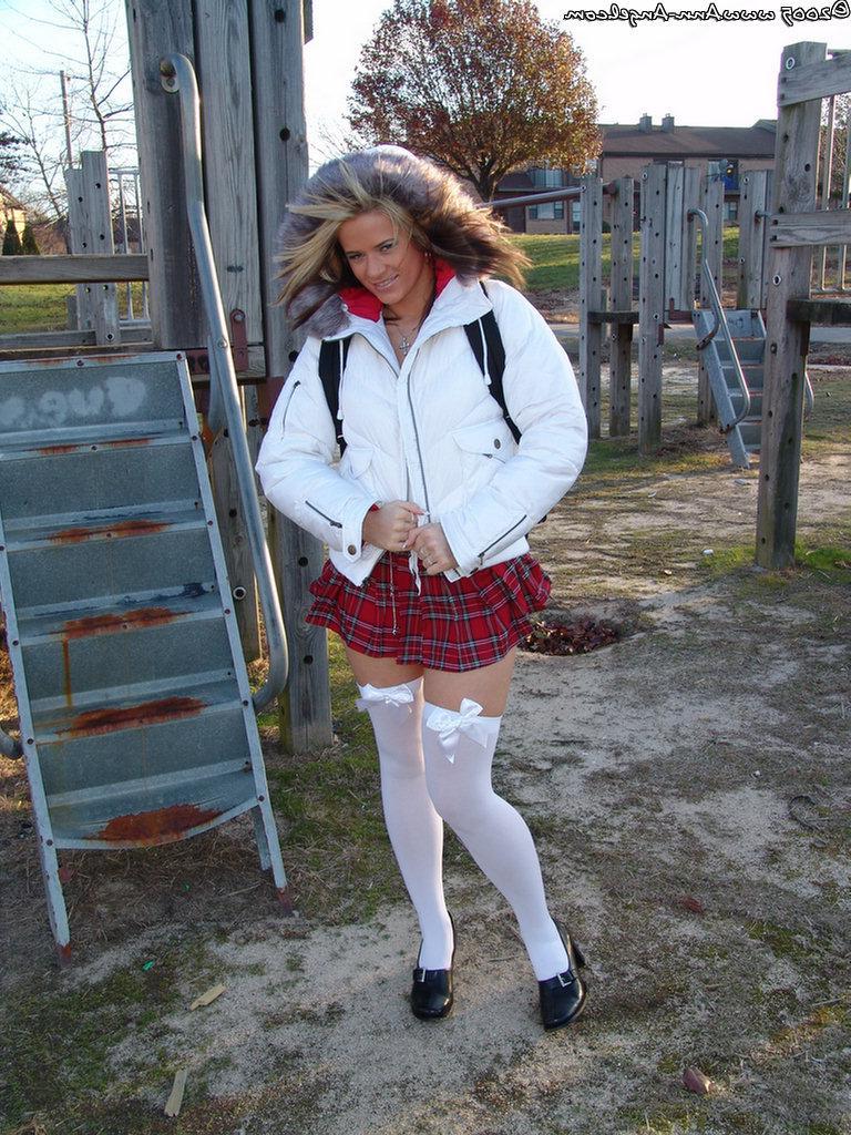 14P Pictures of Ann Angel flashing on the playground after school