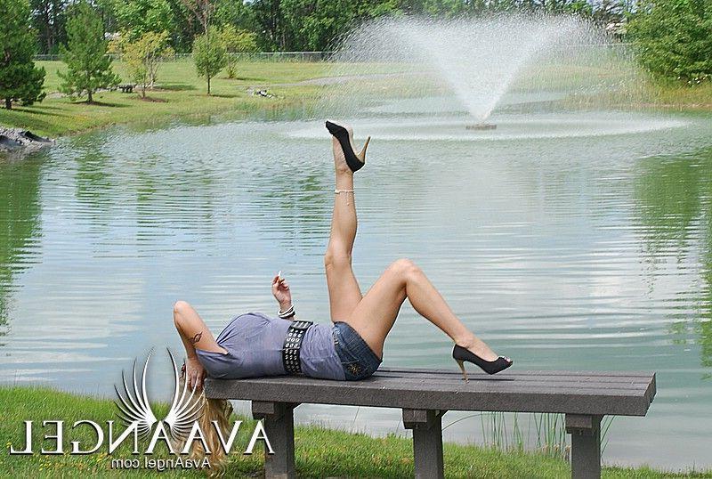 15P Pictures of teen nympho Ava Angel showing off her sexy legs