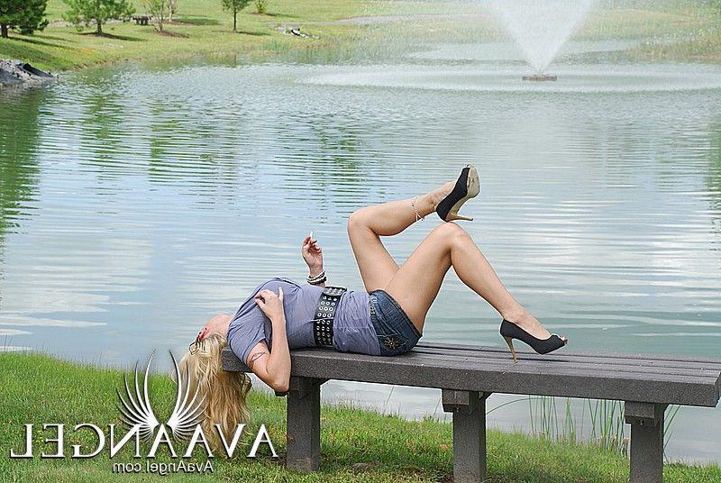 15P Pictures of teen nympho Ava Angel showing off her sexy legs