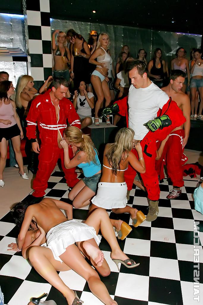 16P Jizz starving gals have some blowjob fun at the european sex party
