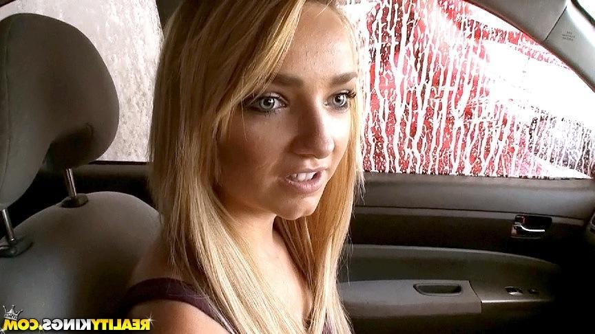 20P Blonde teen Carmen Callaway gets picked up at the gas station for some wild sex