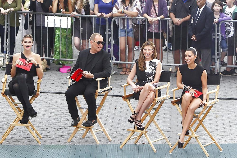 25P Kim Kardashian Panty Flash While Filming Project Runway
