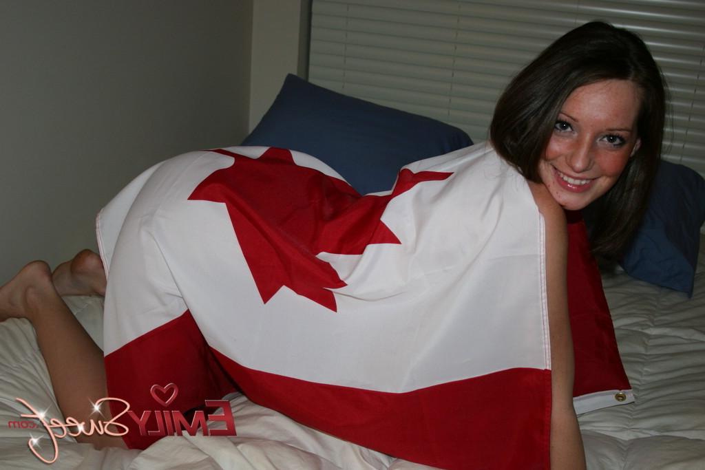 20P Pictures of teen girl Emily Sweet showing a bit of patriotism