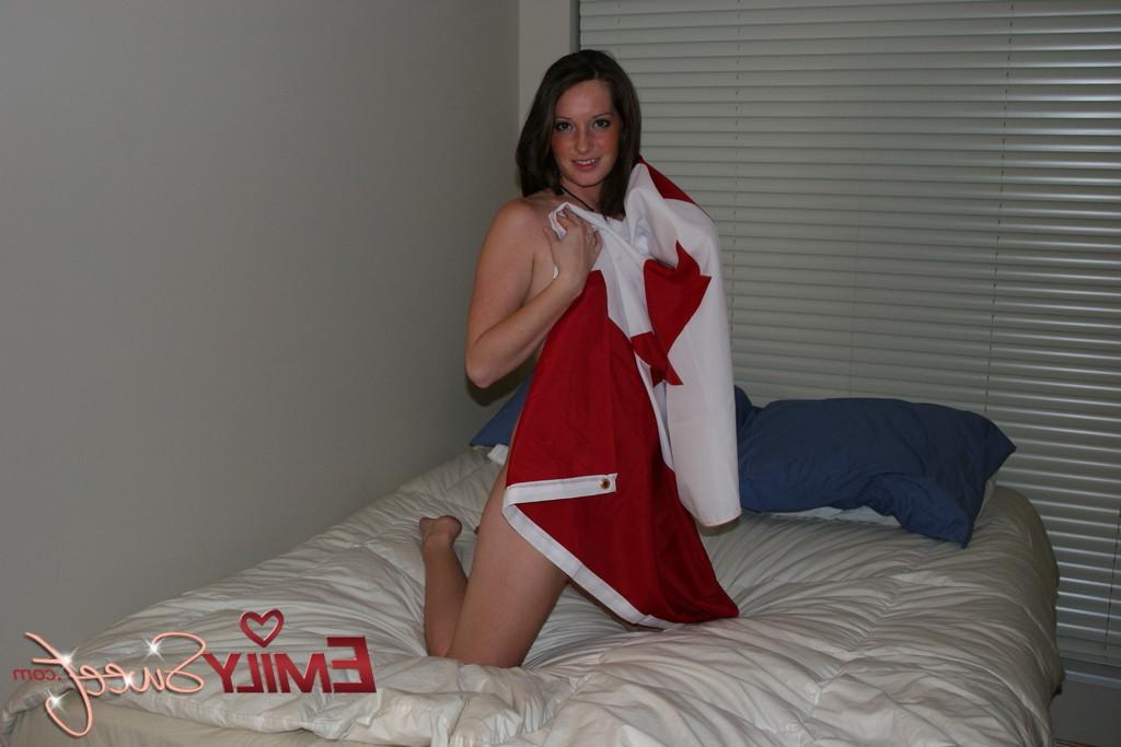 20P Pictures of teen girl Emily Sweet showing a bit of patriotism