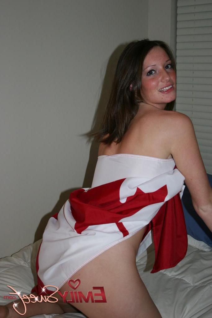 20P Pictures of teen girl Emily Sweet showing a bit of patriotism