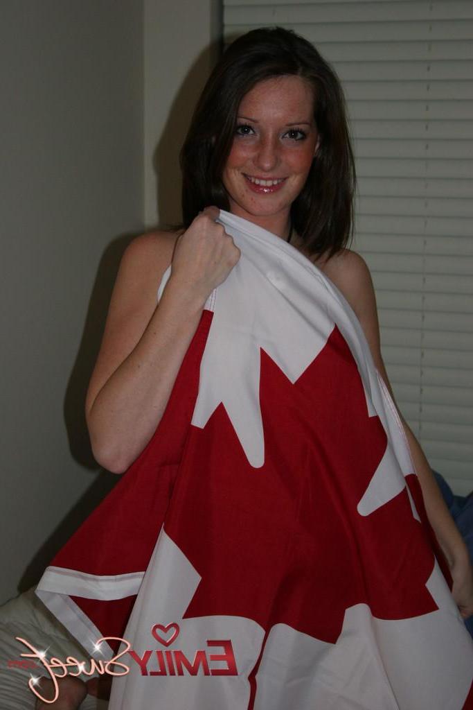 20P Pictures of teen girl Emily Sweet showing a bit of patriotism