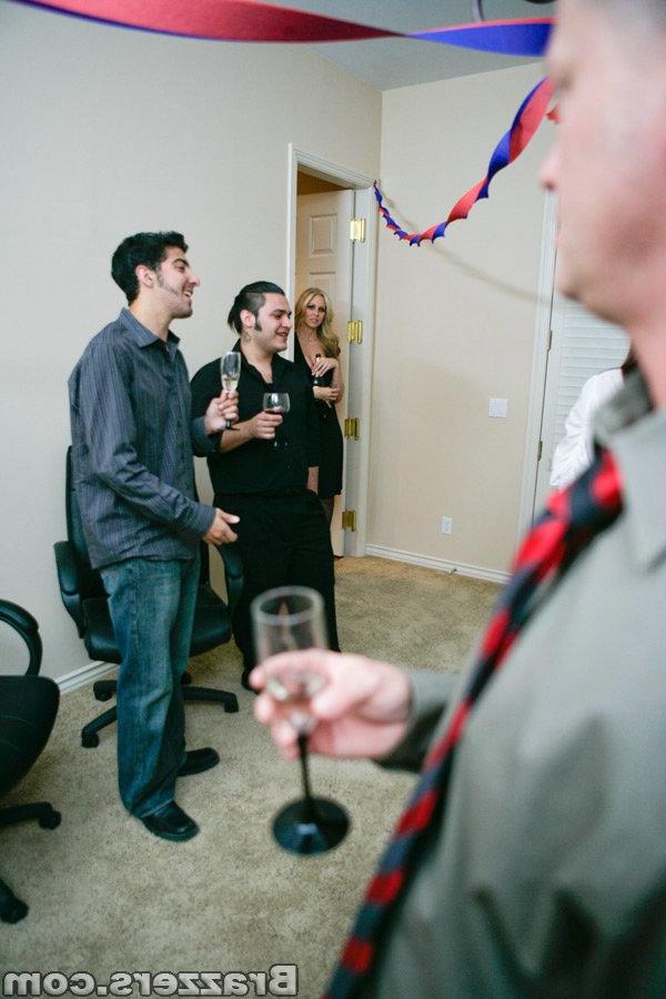 16P Sexy MILF Julia Ann gets a stiff cock after a party in the office