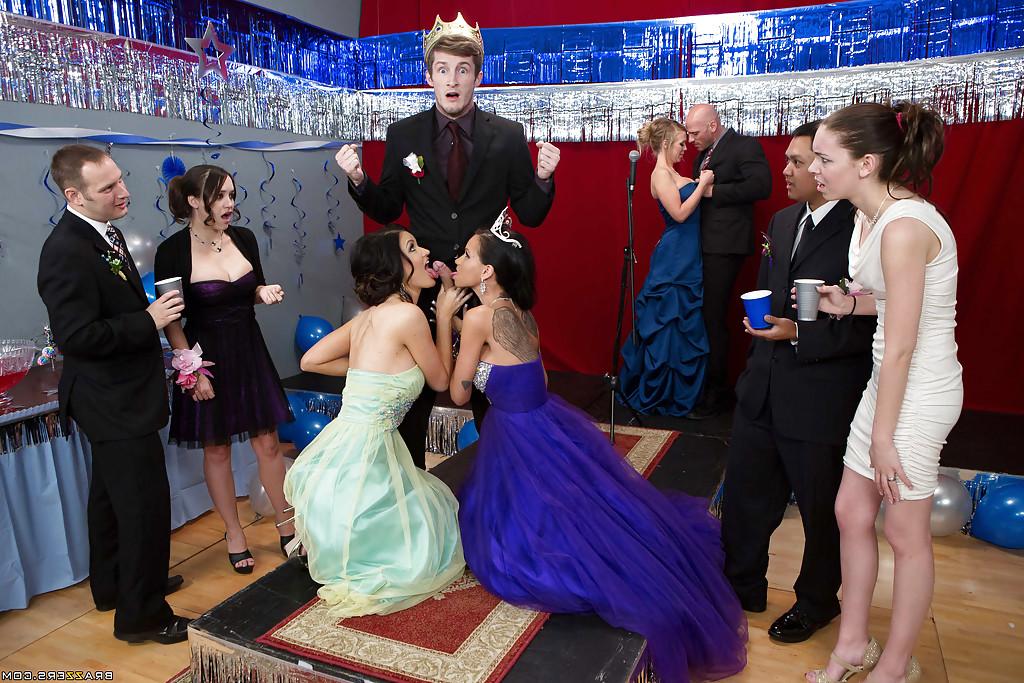 16P Kendall Karson and Raven Bay are going wild on a school party
