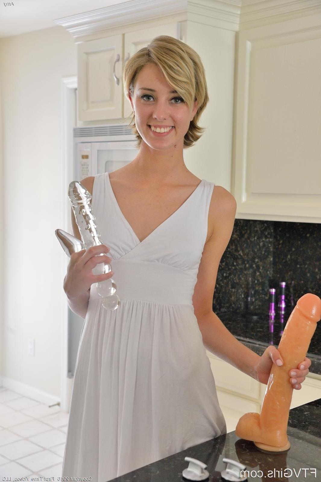 15P Blonde teen Amy finds out how much her pussy can take