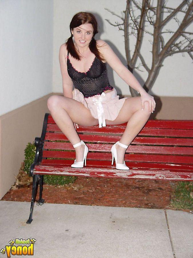 20P Pictures of teen girl Heidi showing you her panties