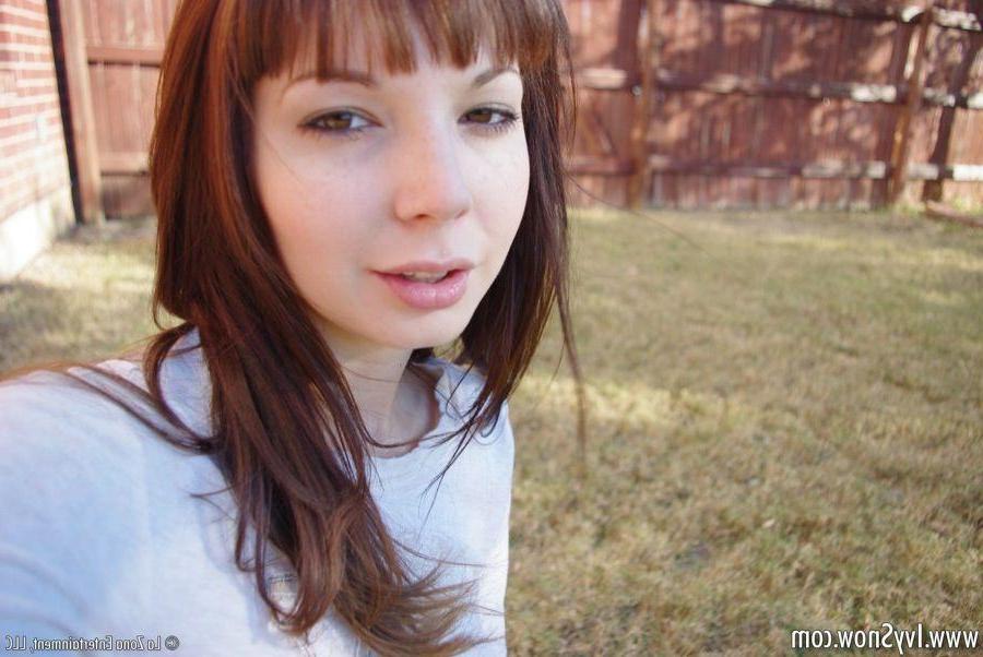 15P Pictures of Ivy Snow flashing in the back yard