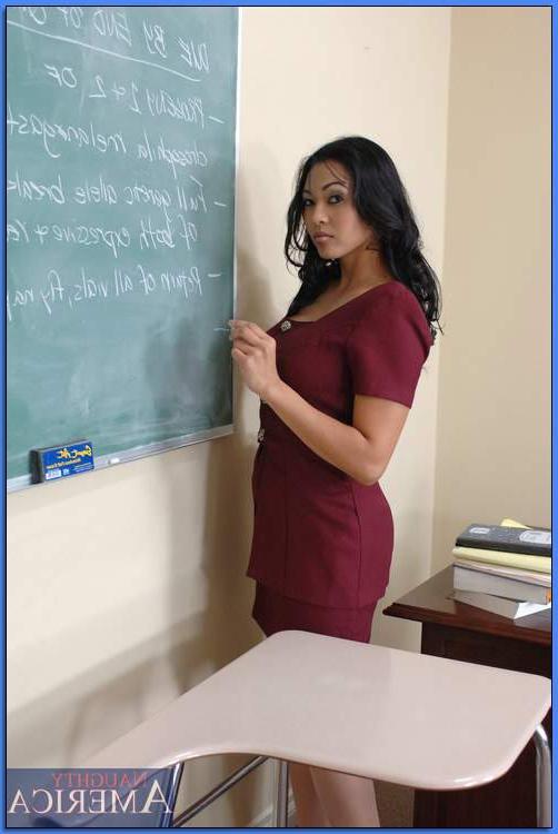 16P Hot asian teacher Mika Tan strips to stockings and spreads MILF pussy