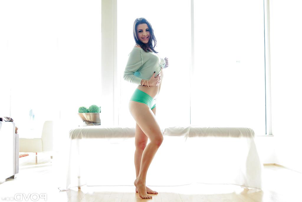 16P Awesome tattooed brunette Rachael Madori is spreading her long legs
