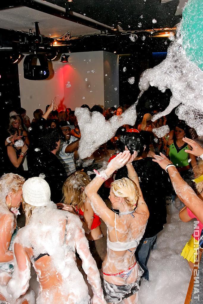 16P Filthy MILFs have some lesbian and blowjob fun at the wild foam party
