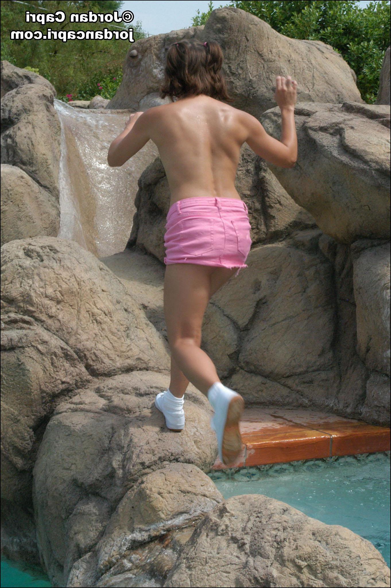 20P Pictures of teen girl Jordan Capri flashing outside